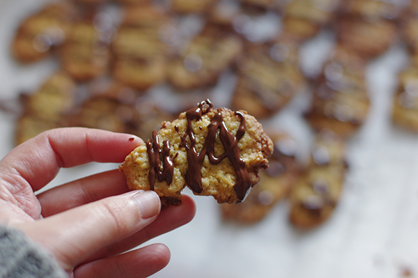 GALLETAS DE AVENA CON HARINA DE ARROZ Y CHOCOLATE